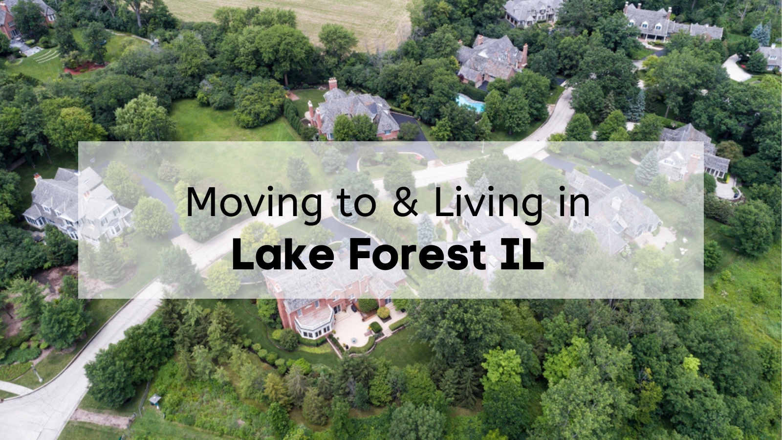 Aerial view of luxurious Lake Forest IL mansions