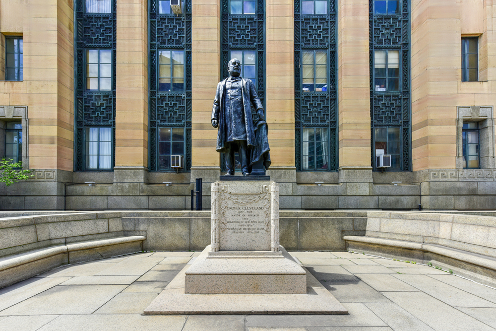 President,Grover,Cleveland,Monument,Before,Buffalo,City,Hall