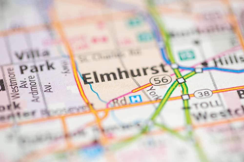 Elmhurst, IL on a Map