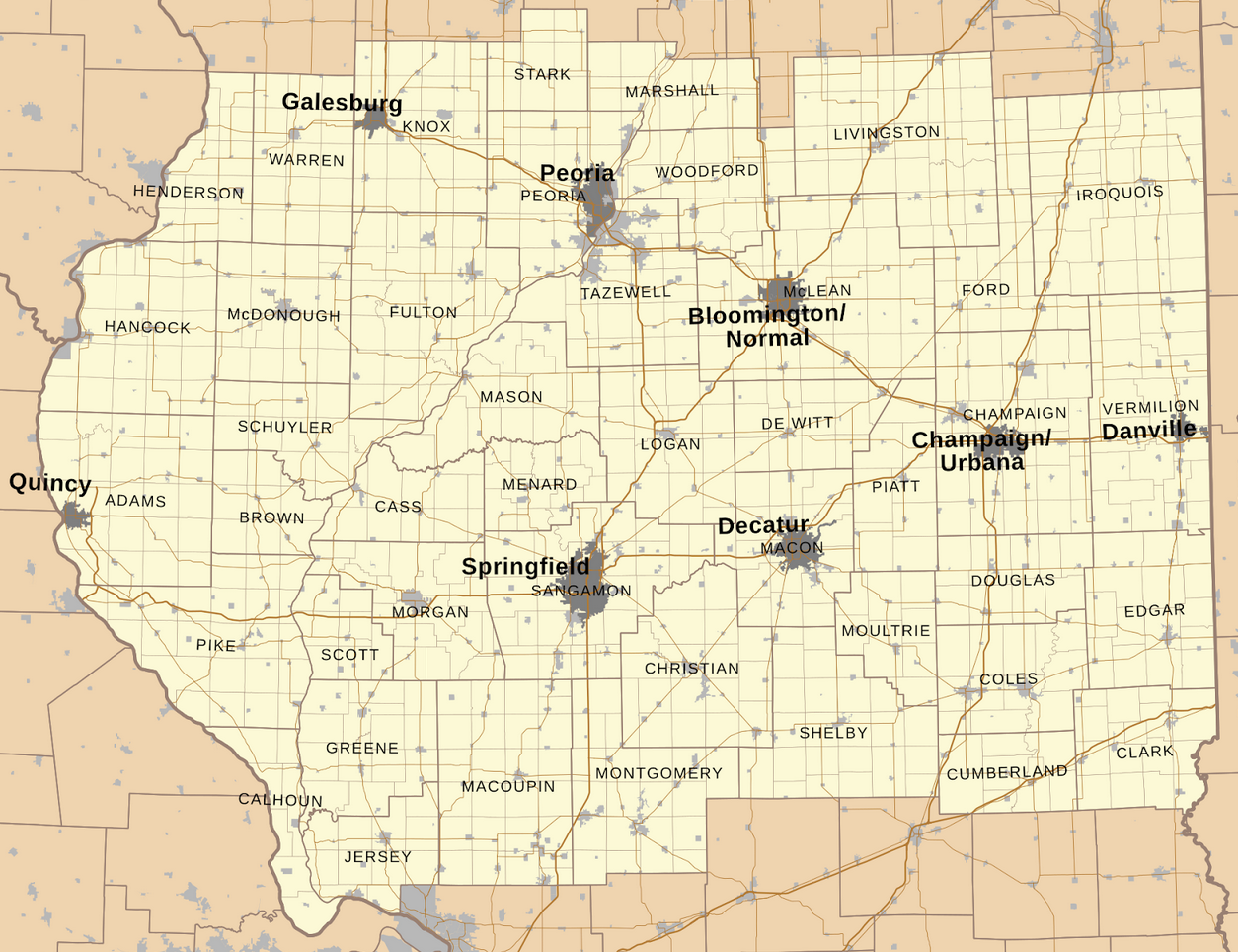 Cities in Central Illinois 🗺️ | Explore Central Illinois Cities & Towns ...