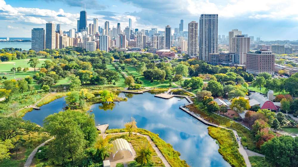 view of downtown chicago from the east side